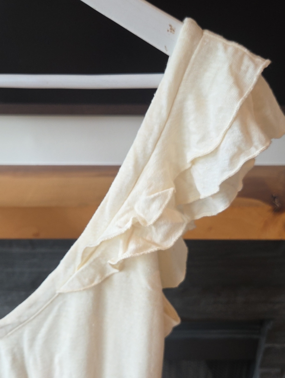 Cream Ruffle Jumpsuit - Picture 2 of 7
